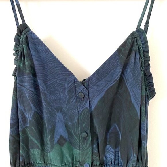 Urban outfitters green, blue & black silk dress - Picture 2 of 5